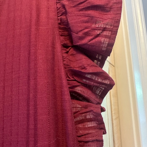 Universal Thread Red Pleated Maxi Dress Sleeveless Square Neck with pockets!!! - Picture 6 of 9